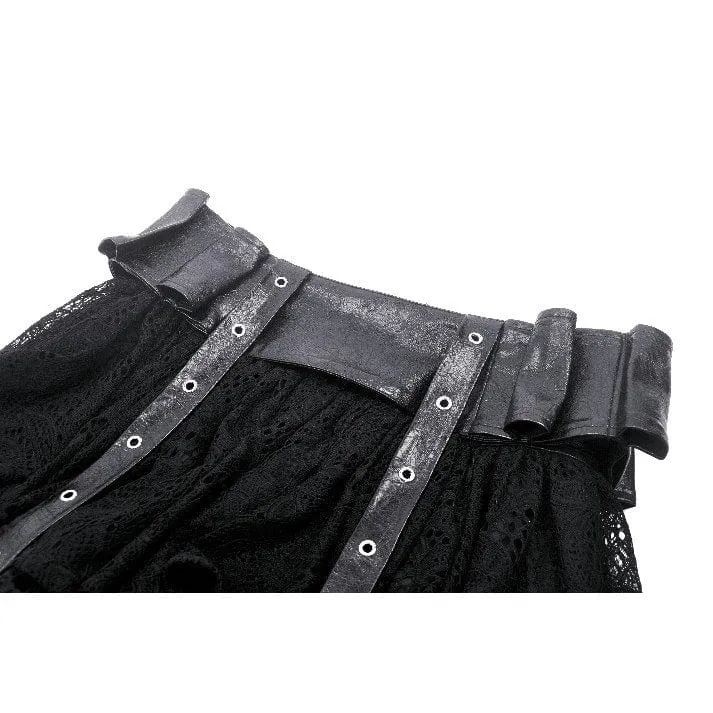 Punk-Rock aus Kunstleder mit Splice-Spitze für Damen