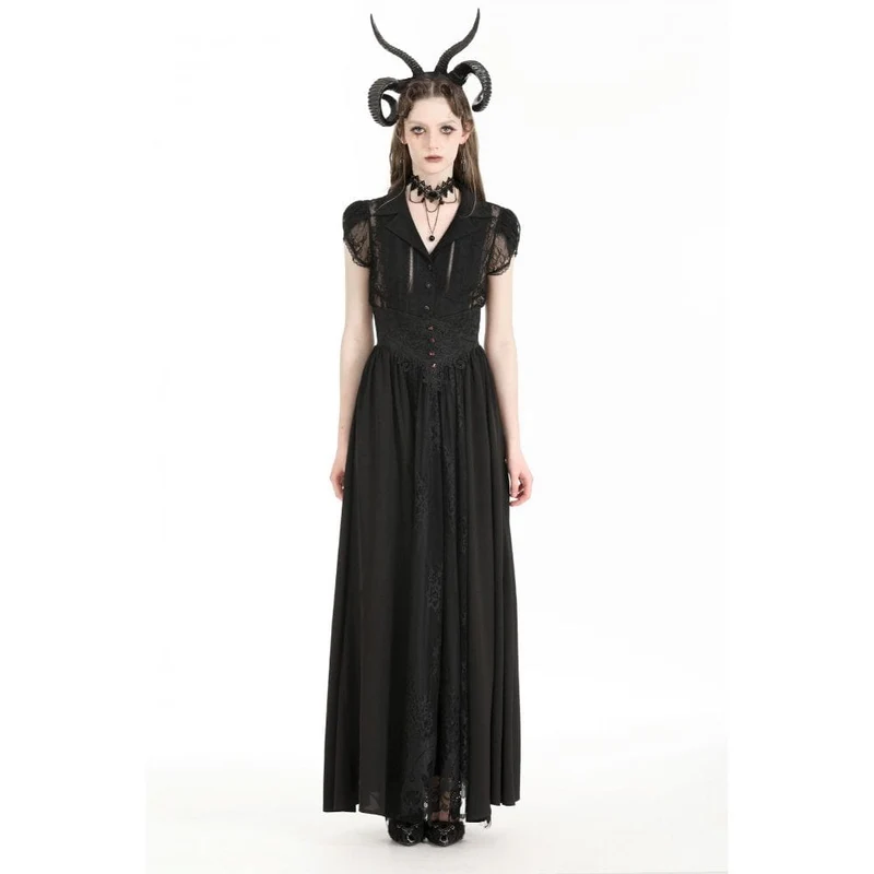 Damenrock mit hoher Taille und Gothic-Herzstickerei