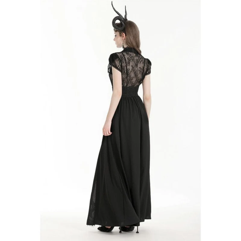 Damenrock mit hoher Taille und Gothic-Herzstickerei