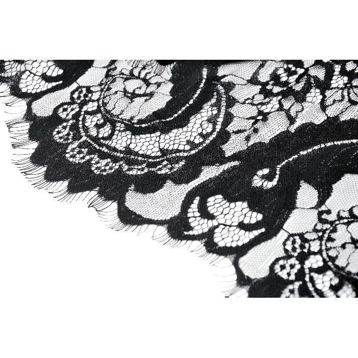 Damenrock mit hoher Taille und Gothic-Herzstickerei