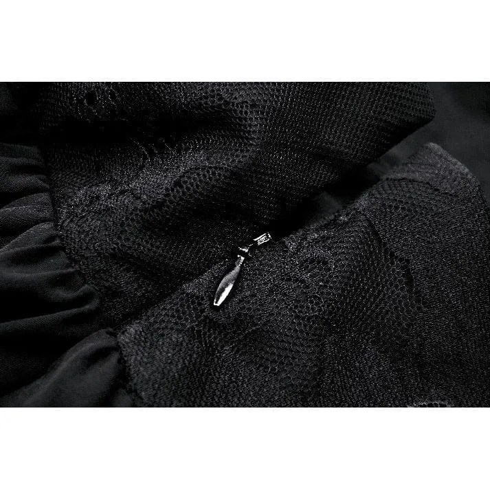 Damenrock mit hoher Taille und Gothic-Herzstickerei