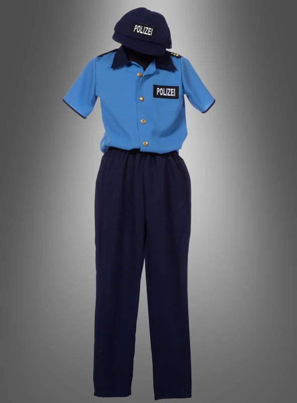 Polizeiuniform Deutschland für Kinder 3-teilig