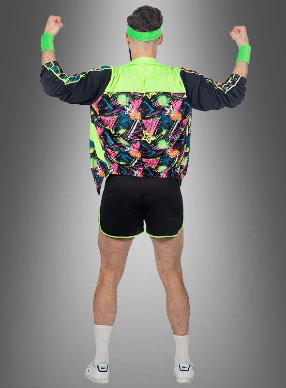 Retro Neon Aerobic Fitness Anzug Herren