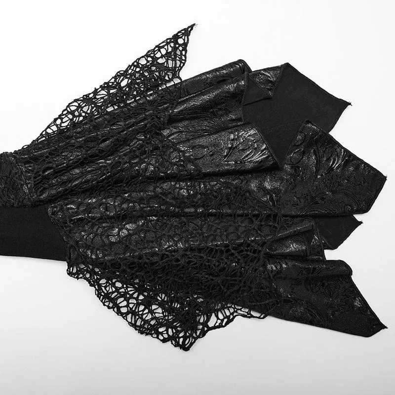 Gothic Cheongsam-Kragen Fischschwanz-Kleid für Damen Schwarz