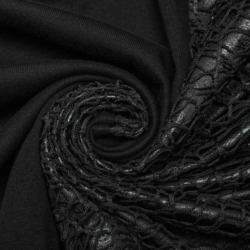 Gothic Cheongsam-Kragen Fischschwanz-Kleid für Damen Schwarz