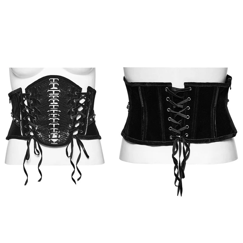 Punk-Skelett-Unterbrustkorsett zum Schnüren für Damen