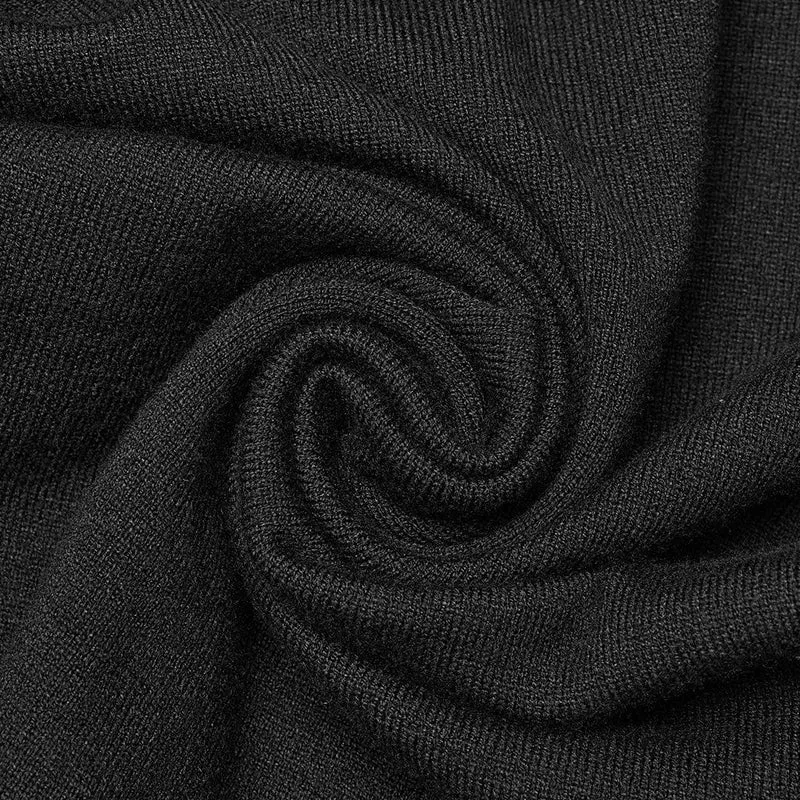 Zweiteiliges Strickkleid mit Punk-Schnalle für Musikfestivals für Damen