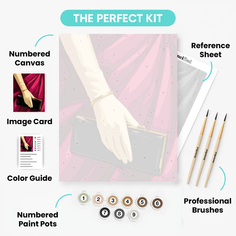 Black Clutch Elegance - Paint by Numbers Kit
