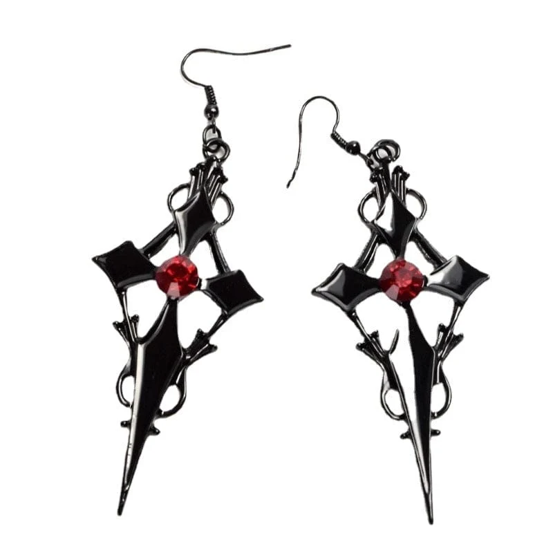 Gothic-Halsband mit Diamantkreuz für Damen