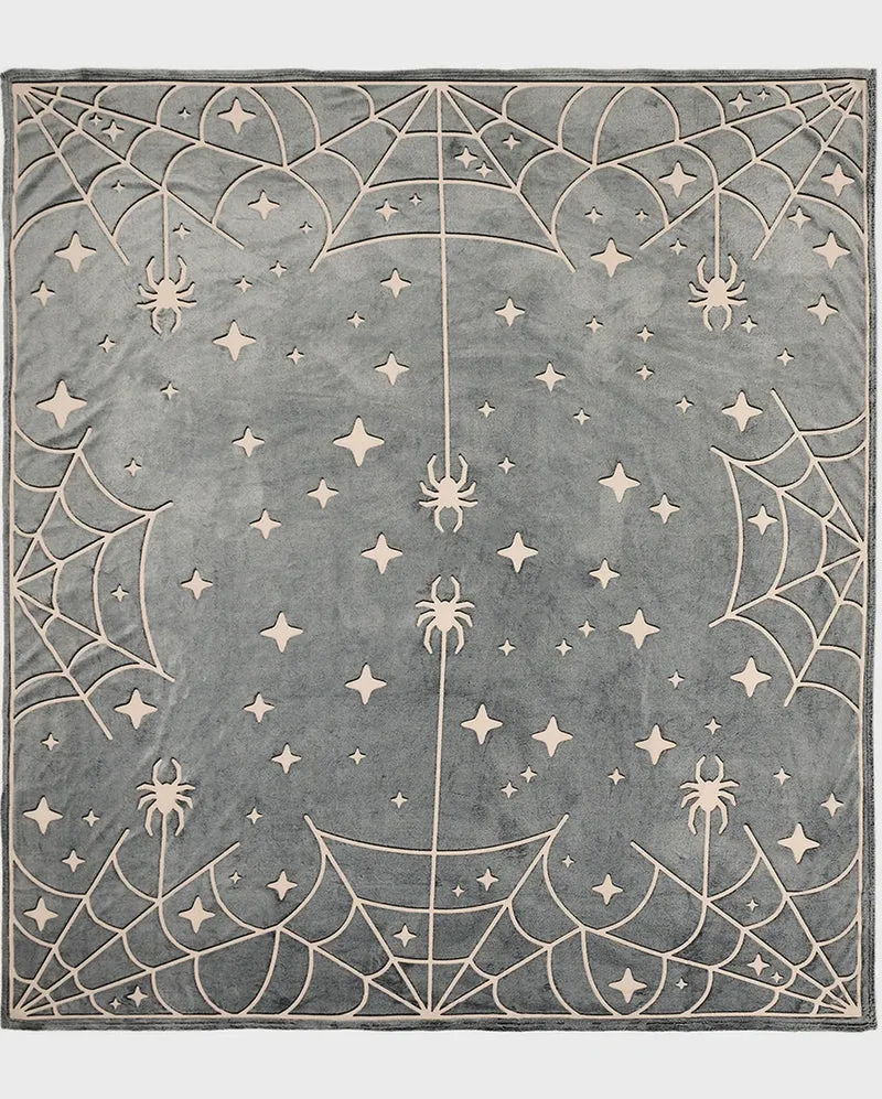 KILLSTAR Spider Space Glow Kuscheldecke