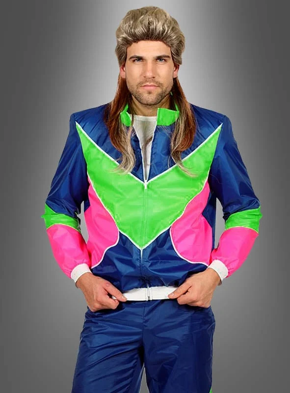 80er Jahre Neon Retro Trainingsanzug