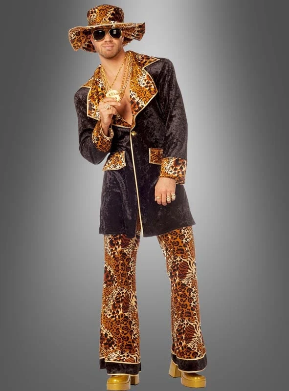 Cooles Pimp Outfit Leopardenmuster