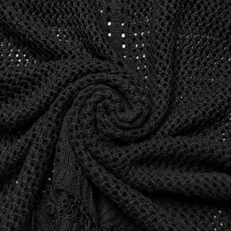 Damen Punk Tiefer Ausschnitt Ungesäumtes Mesh Flitterwochenkleid