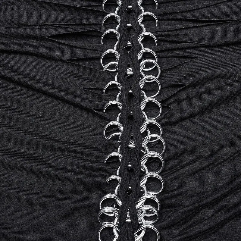 T-Shirt mit Gothic-Skelett-Aufdruck für Damen