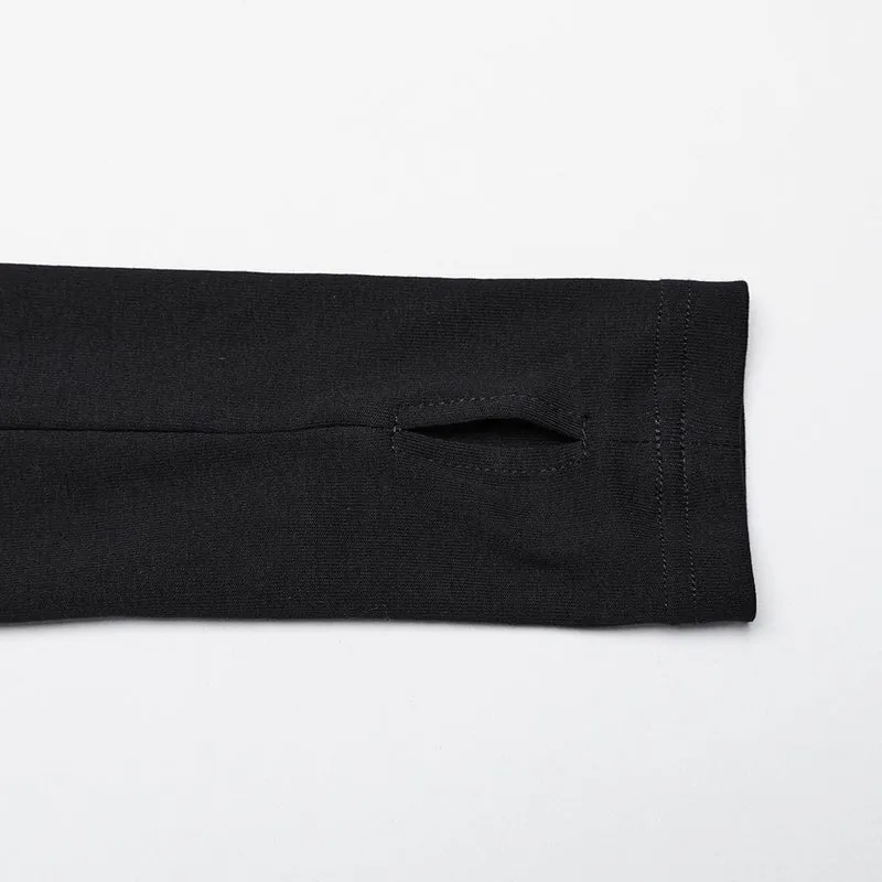 Punk-Blusen mit Schnürung und Netzstoff für Damen