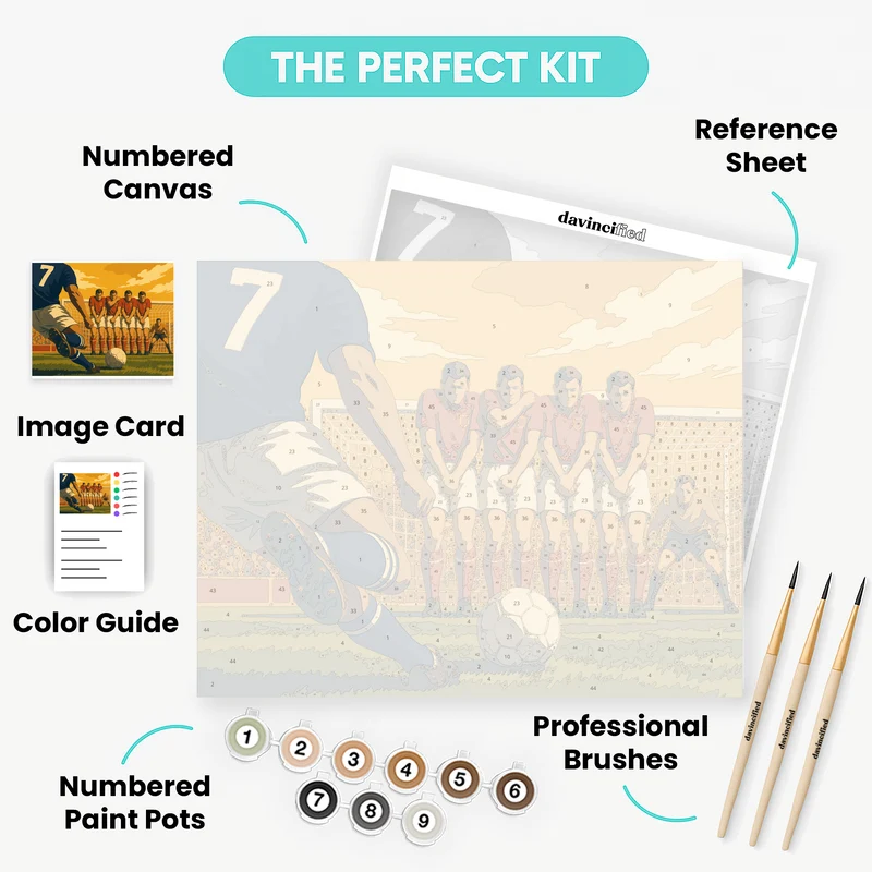 Free Kick Wall - Paint by Numbers Kit