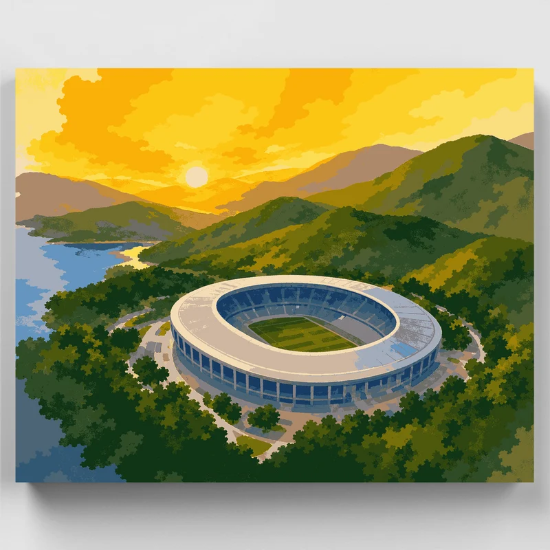 Stadium at Sunset - Paint by Numbers Kit