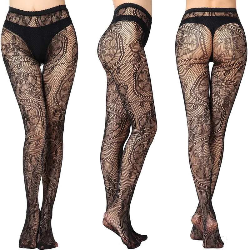 Gothic-Strumpfhosenstrümpfe aus Spitze für Damen
