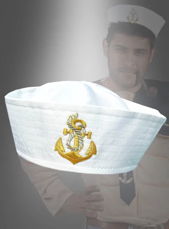 Weiße Matrosen Mütze Unisex
