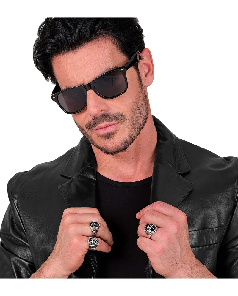Gothic Ringe als Kostümschmuck 3er-Set