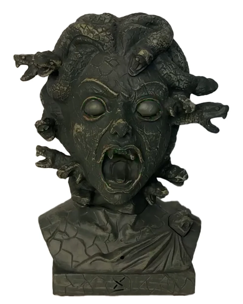 Medusa Schlangen Büste mit Sound, Licht & Bewegung 30cm