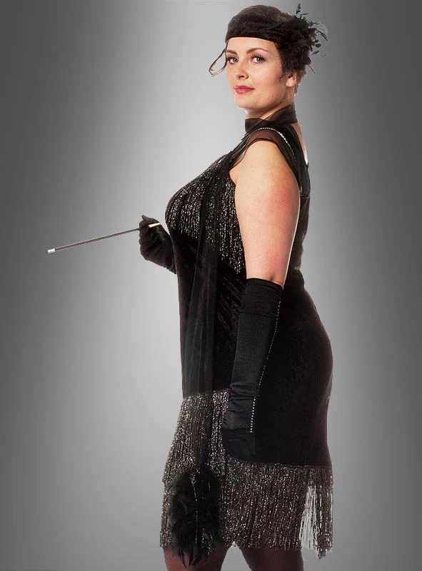 XXL Diva 20er Jahre Fransenkleid