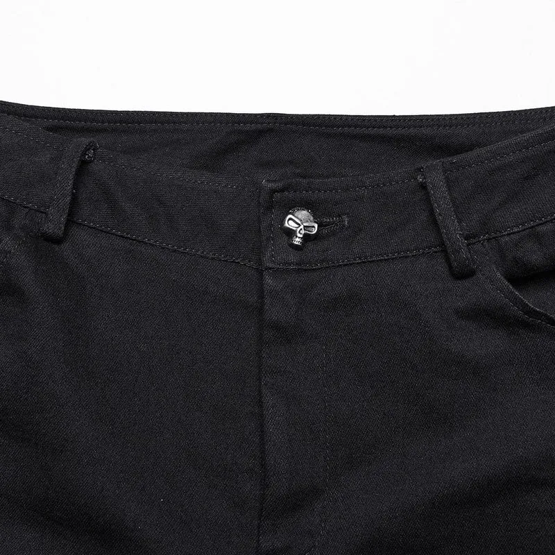 Gothic Schlaghose mit Schnürung für Damen