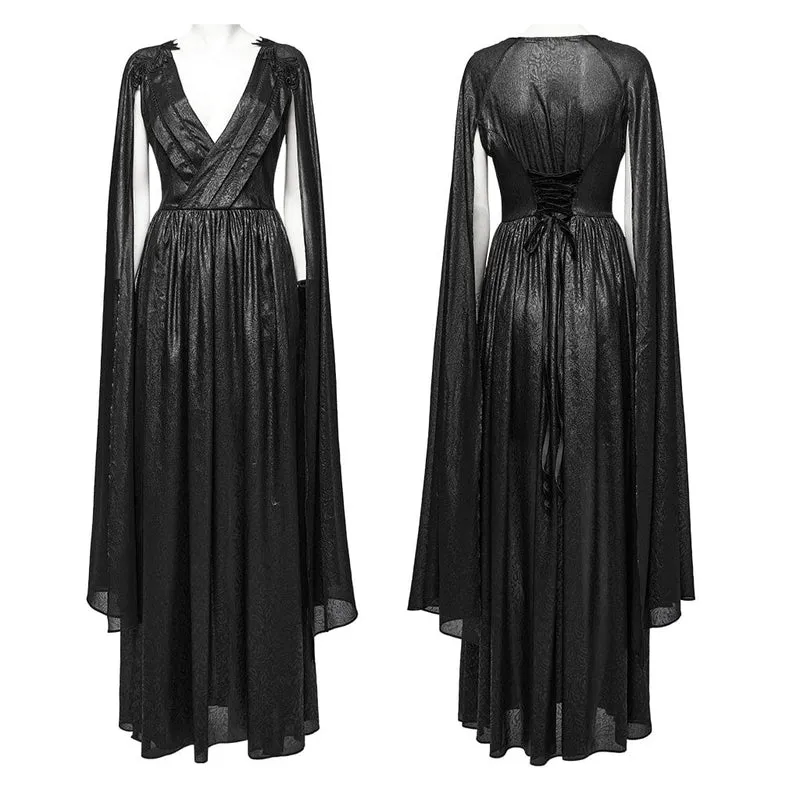 Gothic-Ballkleid mit tiefem Ausschnitt und Schnürung für Damen, Hochzeitskleid