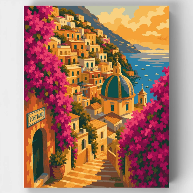 Domed Church View - Paint by Numbers Kit