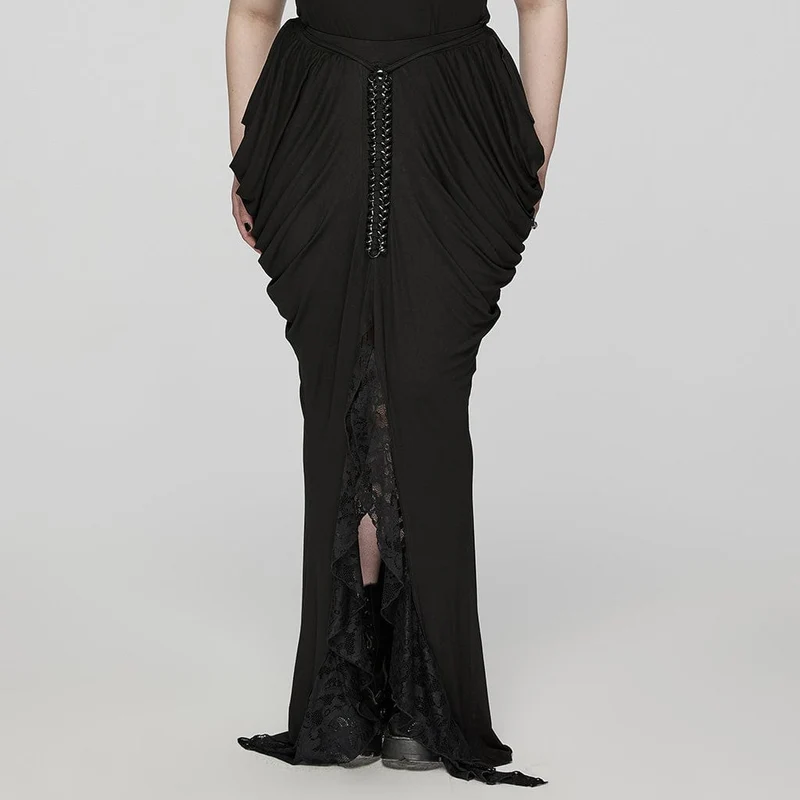 Gothic Rüschen Maxi Partyröcke für Damen