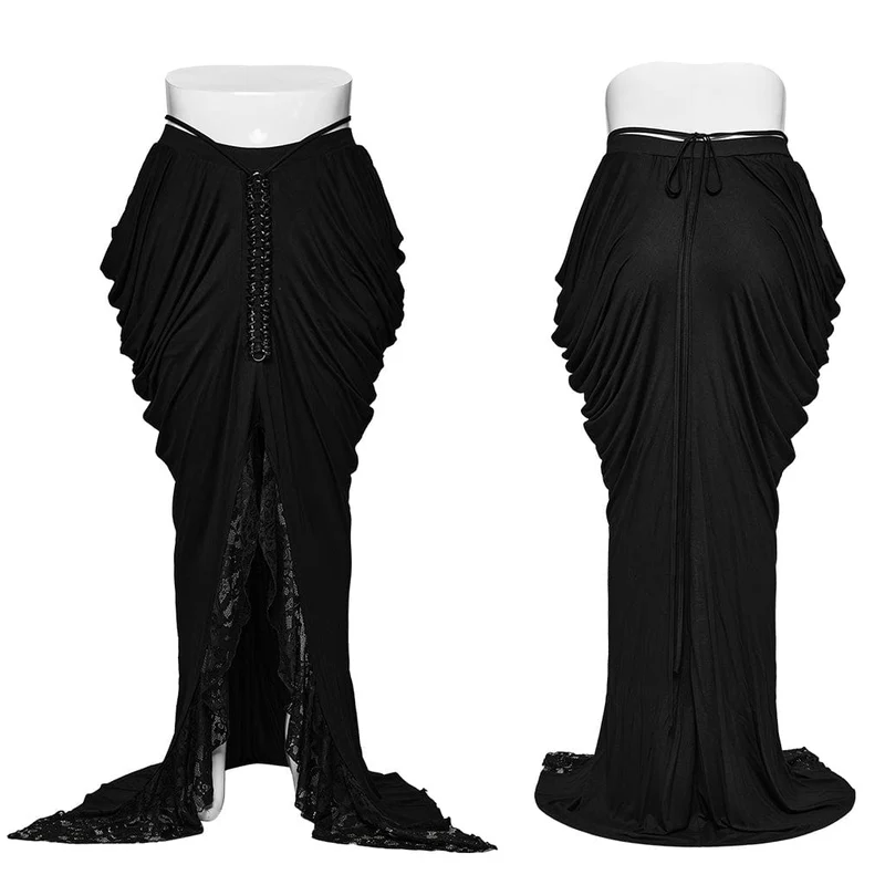 Gothic Rüschen Maxi Partyröcke für Damen