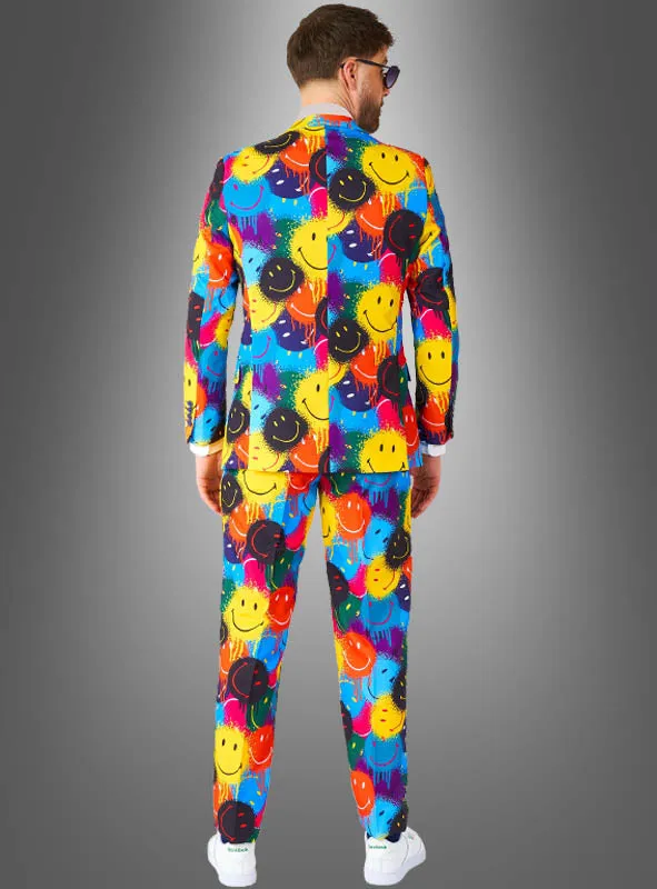 Bunter Anzug im Smiley Design