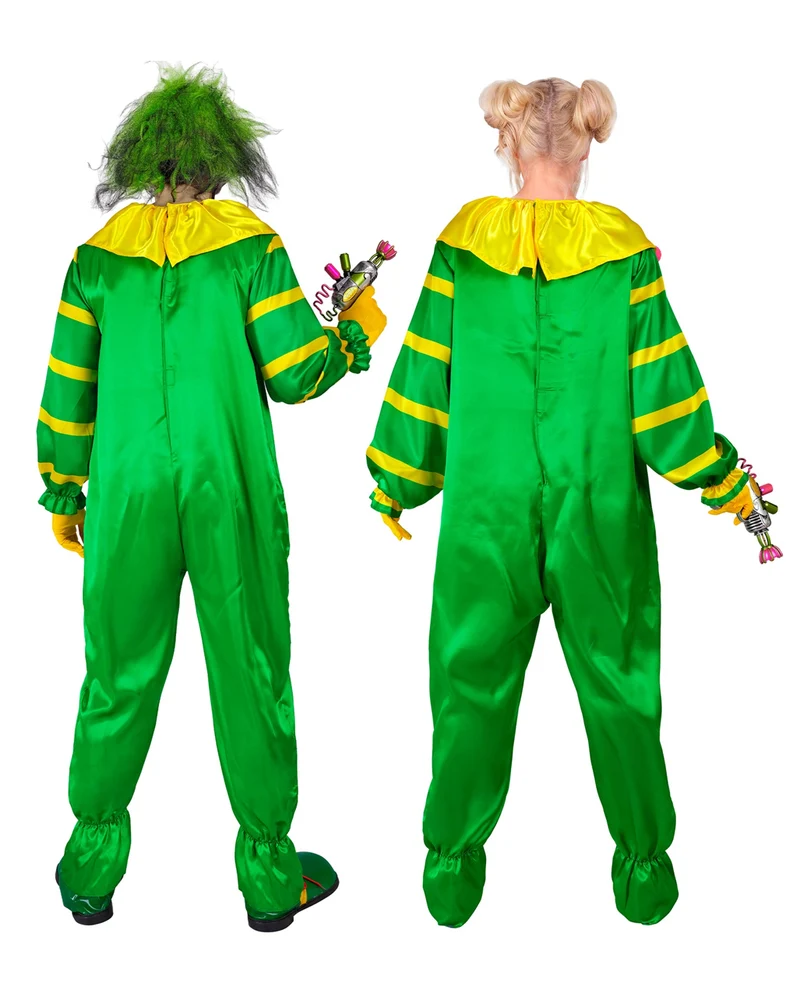 Giftgrünes Horrorclown Kostüm
