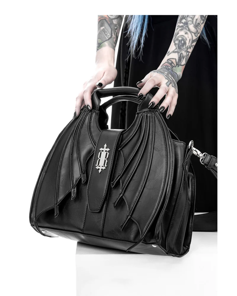Succubus Gothic Handtasche mit Fledermausflügel