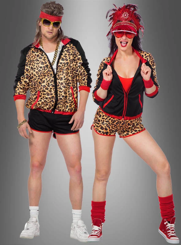 80er Damen Hot Pants Kostüm Leo Style
