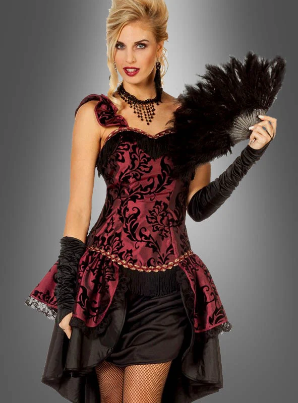 Verführerisches Burlesque Kleid rot