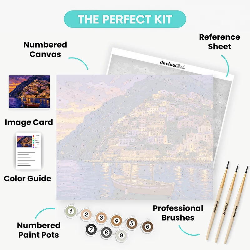 Golden Harbor Lights - Paint by Numbers Kit