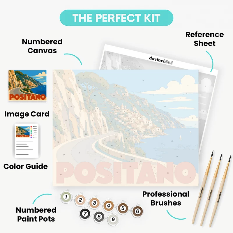 Winding Coastal Road - Paint by Numbers Kit