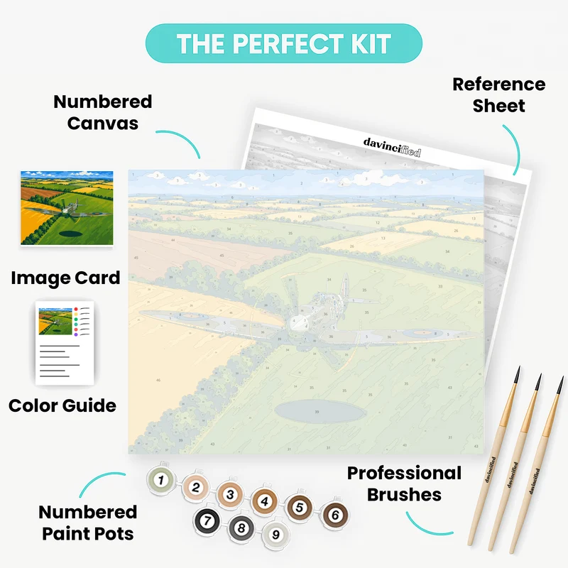 Low Over England - Paint by Numbers Kit