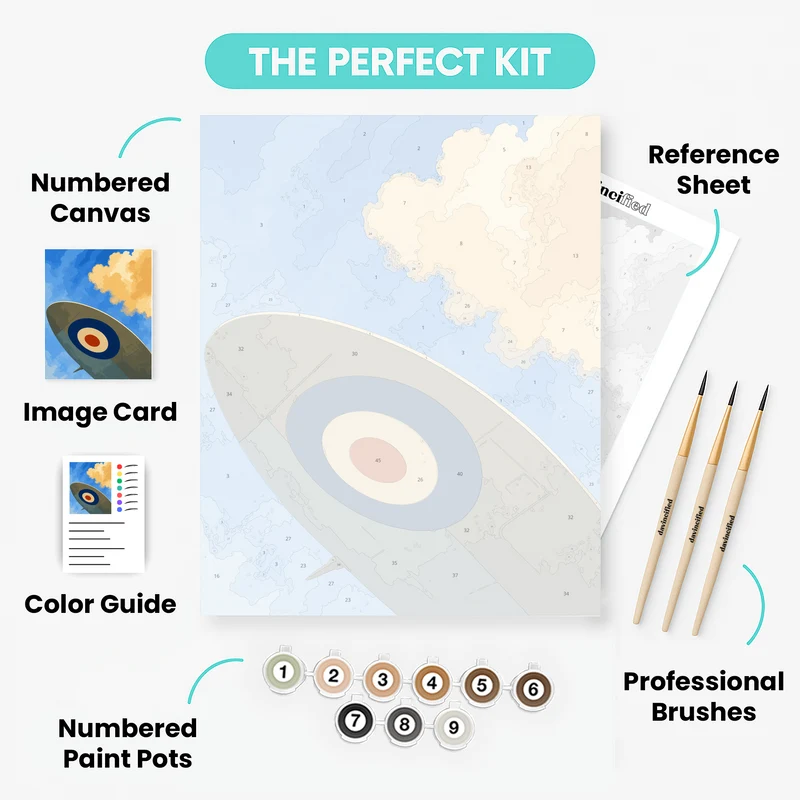 Spitfire Roundel Sky - Paint by Numbers Kit