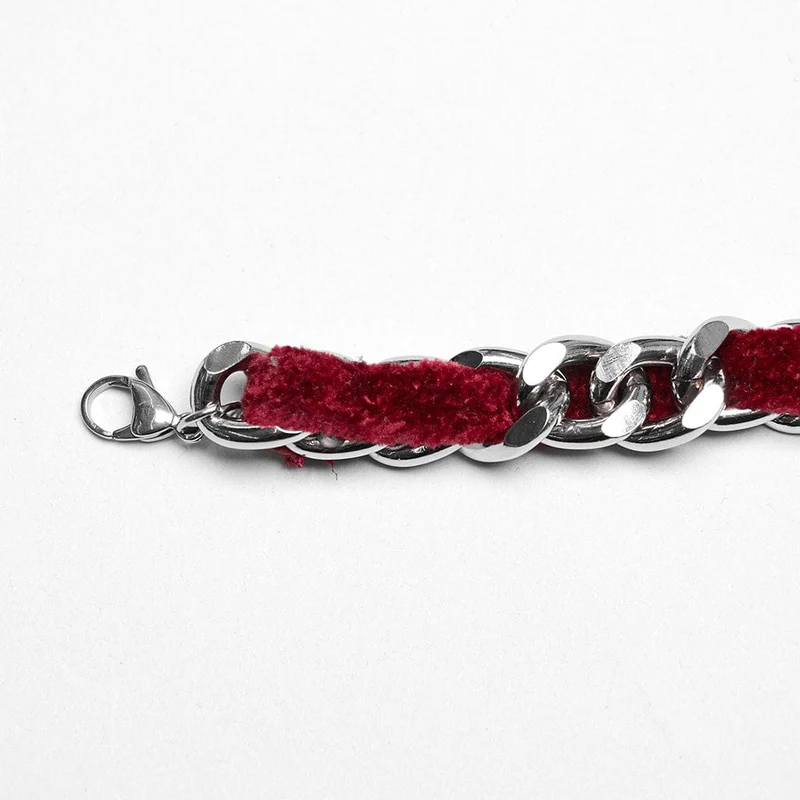 Gothic-Kreuz-Choker für Damen in Rot