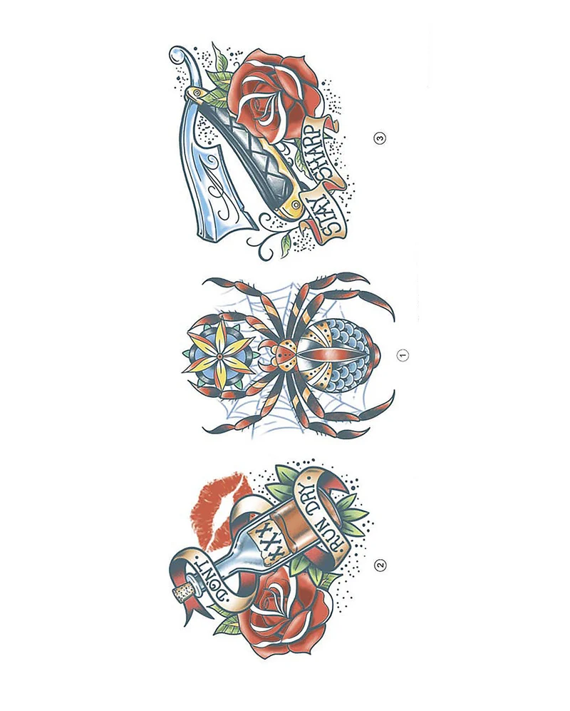 Spider Nacken Klebetattoo Set