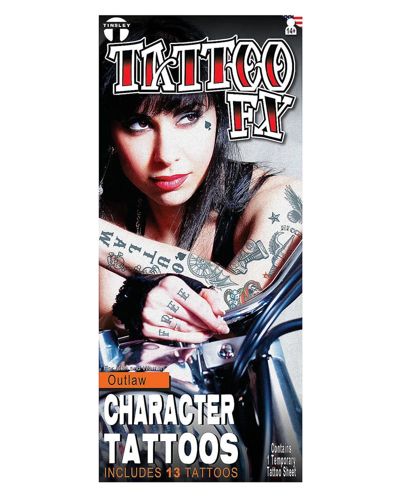 Biker & Rocker Outlaw Klebetattoo Set
