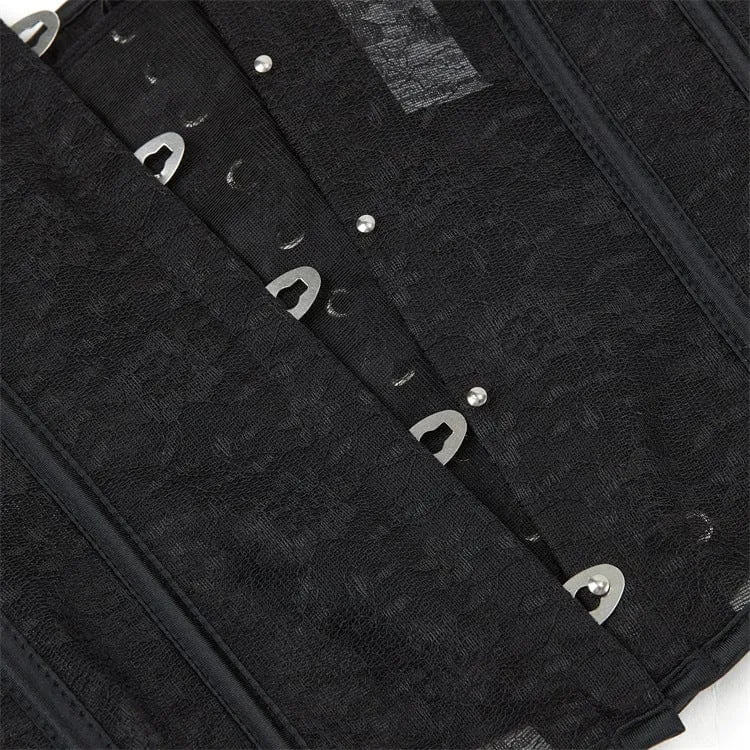Damen Gothic-Unterbrustkorsett mit floraler Spitze und Splice