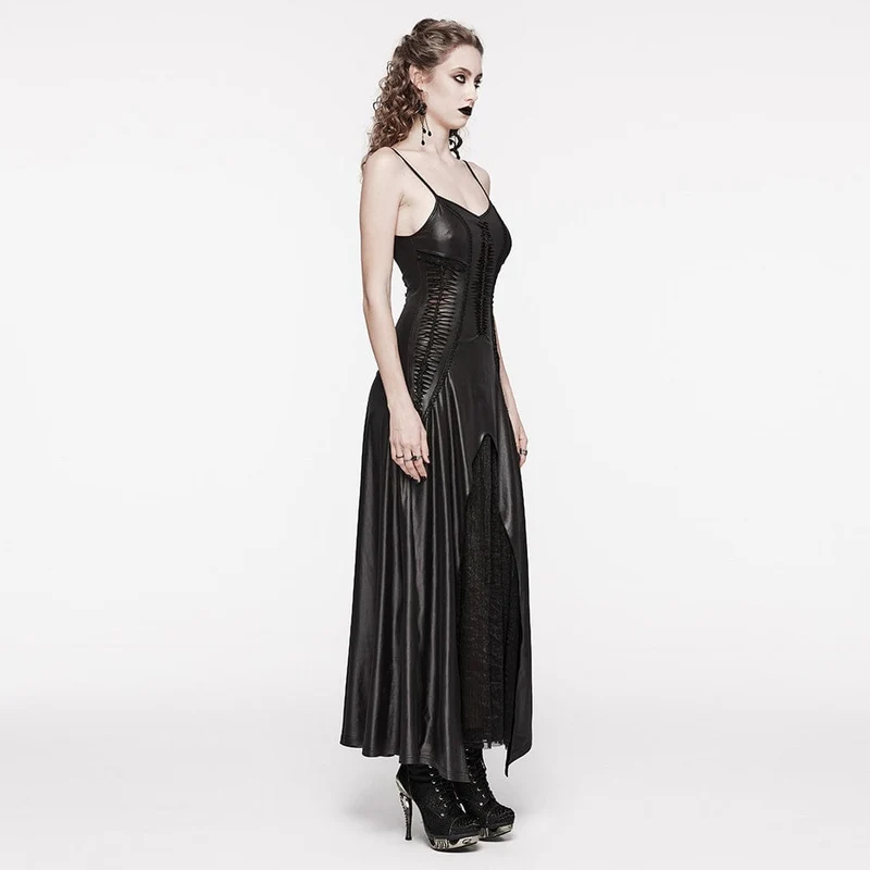 Unregelmäßiges, mehrlagiges Slip-Hochzeitskleid im Gothic-Stil für Damen