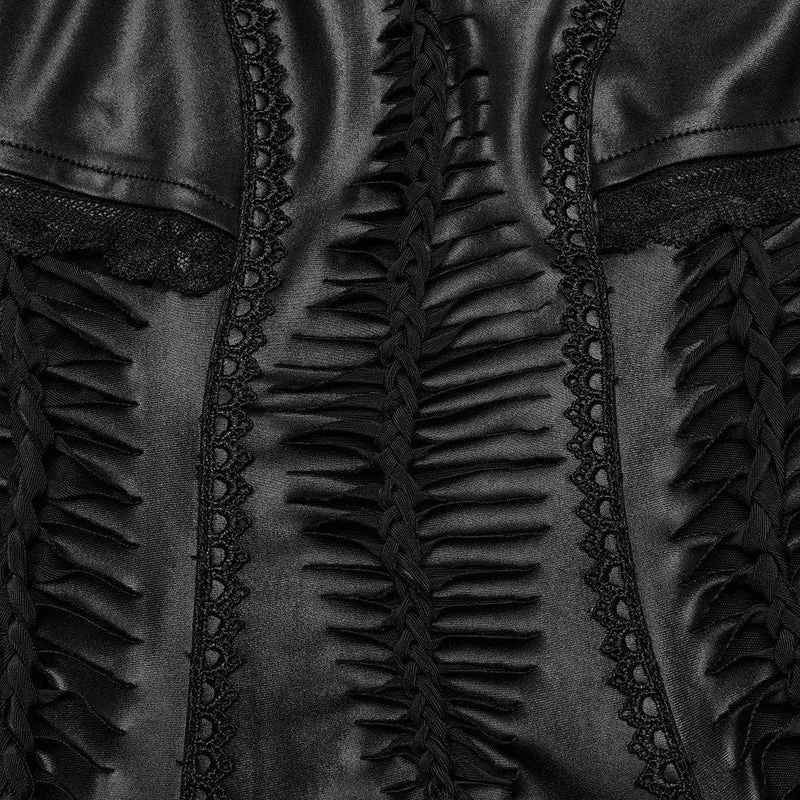 Unregelmäßiges, mehrlagiges Slip-Hochzeitskleid im Gothic-Stil für Damen