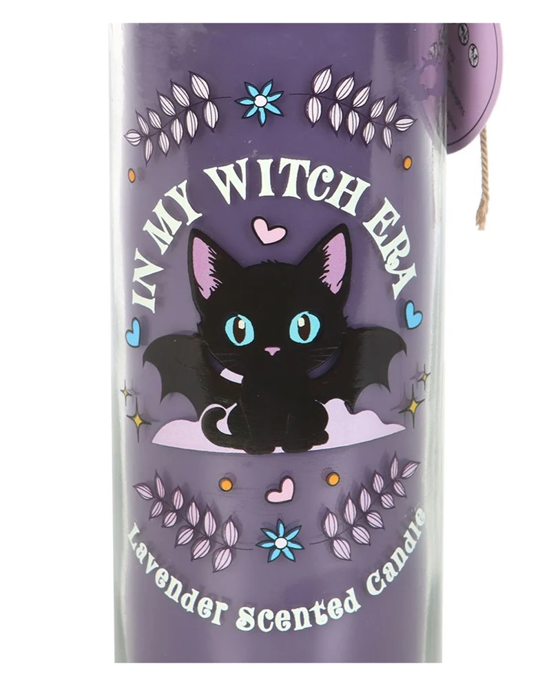 Of Whiskers & Wings Lavenderkerze mit Katzenmotiv 20cm