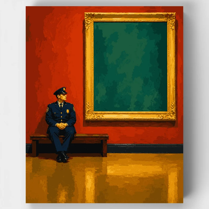 Guard and Empty Frame - Paint by Numbers Kit
