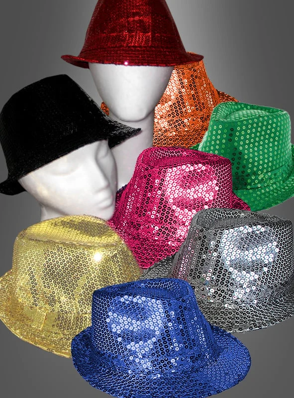 Pailletten Glitzer Hut Trilby