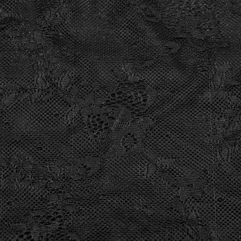 Damen-Gothic-Kleid mit unregelmäßigen Puffärmeln und Netzstoff